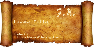 Fidesz Milla névjegykártya